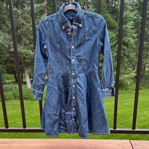 Ralph Lauren Blue Buttoned Casual Dress